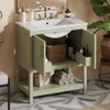 Elegant Bathroom Vanity With Ceramic Sink And Versatile Storage Elegant Bathroom Vanity With Ceramic Sink And Versatile Storage
