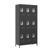 9 Door Lockers With Lock For Secure Storage And - Black 9 Door Lockers With Lock For Secure Storage And - Black