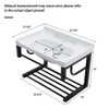 Wall Mounted Rectangular Bathroom Sink With Towel Bar & Overflow - White Wall Mounted Rectangular Bathroom Sink With Towel Bar & Overflow - White