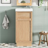 15.75" Bathroom Vanity With Reversible Resin Sink And Cabinet - Wood 15.75" Bathroom Vanity With Reversible Resin Sink And Cabinet - Wood