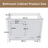 42" Bathroom Vanity Base With Doors And Drawer - White