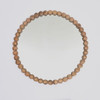 Decorative Round Hanging Wall Mirror With Bead Design Frame - Natural Decorative Round Hanging Wall Mirror With Bead Design Frame - Natural