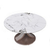 Round Dining Table With 360° Rotating Lazy Susan Scratch & Heat For Dining Room & Kitchen, Table Only - White