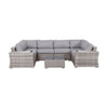 4 Person Patio Seating Set With Cushions, All Weather - Gray 4 Person Patio Seating Set With Cushions, All Weather - Gray