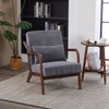 Accent Chair With Pillow And Wood Frame