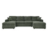 3 Piece Corduroy Double Chaise Sectional Sofa 3 Piece Corduroy Double Chaise Sectional Sofa