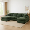 3 Piece Corduroy Double Chaise Sectional Sofa 3 Piece Corduroy Double Chaise Sectional Sofa