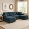 3 Piece Corduroy Double Chaise Sectional Sofa 3 Piece Corduroy Double Chaise Sectional Sofa