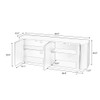 Contemporary Sideboard Storage Cabinet TV Stand With Wave Pattern