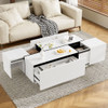 Extendable Coffee Table With 2 Hidden Storage Space And 2 Drawers For Living Room Extendable Coffee Table With 2 Hidden Storage Space And 2 Drawers For Living Room