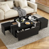 Extendable Coffee Table With 2 Hidden Storage Space And 2 Drawers For Living Room Extendable Coffee Table With 2 Hidden Storage Space And 2 Drawers For Living Room