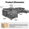 U Shaped Sectional Cloud Couch For Living Room