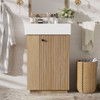 Bathroom Vanity With Sink, Freestanding Wood Grain Cabinet With Storage Bathroom Vanity With Sink, Freestanding Wood Grain Cabinet With Storage