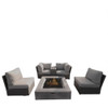 Contemporary Patio Seating Set With Fire Pit Contemporary Patio Seating Set With Fire Pit