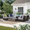 Contemporary Patio Seating Set With Fire Pit Contemporary Patio Seating Set With Fire Pit