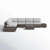 Wicker Sectional Seating Group With Plush Cushions Wicker Sectional Seating Group With Plush Cushions