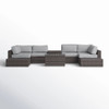 Wicker Sectional Seating Group With Plush Cushions Wicker Sectional Seating Group With Plush Cushions