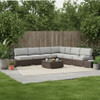 Wicker Sectional Seating Group With Plush Cushions Wicker Sectional Seating Group With Plush Cushions