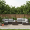Wicker Sectional Seating Group With Plush Cushions Wicker Sectional Seating Group With Plush Cushions