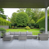 Wicker Sectional Seating Group With Plush Cushions Wicker Sectional Seating Group With Plush Cushions