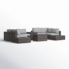 Wicker Sectional Seating Group With Plush Cushions Wicker Sectional Seating Group With Plush Cushions
