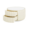 Facino - Round Storage Coffee Table - White Birch