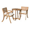 Outdoor Dining Set With Coffee Table And 2 Chairs - Teak