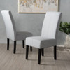 Amaranthine - Upholstered Dining Chair With High Back And Wood Legs (Set of 2) - Light Gray