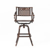 Cast Aluminum Swivel Bar Stool With Footrest - Copper
