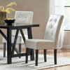 Carter - 5 Tuft Dining Chair With Button Tufted Backrest And Espresso Legs - Ivory