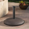Um Holder Round Umbrella Base 66 Lbs Concrete - Brown Um Holder Round Umbrella Base 66 Lbs Concrete - Brown
