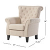 Springfield - Tufted Club Chair Stylish Upholstery - Light Beige Springfield - Tufted Club Chair Stylish Upholstery - Light Beige