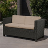 Puerta - Loveseat Outdoor Seating With Water Resistant Cushions - Dark Brown