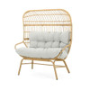 Palos - Outdoor Wicker Loveseat - Light Brown