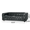 Comfy 3 Seat Sofa & Wooden Legs, For Living Room And Study - Black Comfy 3 Seat Sofa & Wooden Legs, For Living Room And Study - Black