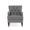 Harrison - Tufted Club Chair With Button Tufted Back And Birch Wood Legs Harrison - Tufted Club Chair With Button Tufted Back And Birch Wood Legs