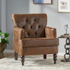 Vitality - Club Chair With Button Tufted Diamond Stitching And Turned Legs Vitality - Club Chair With Button Tufted Diamond Stitching And Turned Legs