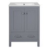 Bathroom Vanity With Integrated Undermount Ceramic Sink, 2 Doors And 1 Drawer, Soft Close Hinges Bathroom Vanity With Integrated Undermount Ceramic Sink, 2 Doors And 1 Drawer, Soft Close Hinges