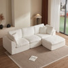 Cloud Sectional Couch, Convertible With Ottoman, 3 Seater Modular Design Cloud Sectional Couch, Convertible With Ottoman, 3 Seater Modular Design