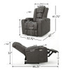 Wide Power Standard Recliner Chair With Arm Storage With USB Wide Power Standard Recliner Chair With Arm Storage With USB