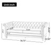 Comfy 3 Seat Sofa With Wooden Legs, Retro Style For Living Room And Study Comfy 3 Seat Sofa With Wooden Legs, Retro Style For Living Room And Study