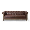 Comfy 3 Seat Sofa With Wooden Legs, Retro Style For Living Room And Study Comfy 3 Seat Sofa With Wooden Legs, Retro Style For Living Room And Study