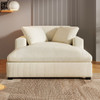 Oversized Chaise, Lounge Chair Classic Design, Soft Fabric, Durable Frame With Solid Wood Legs Oversized Chaise, Lounge Chair Classic Design, Soft Fabric, Durable Frame With Solid Wood Legs
