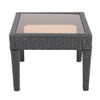Outdoor Antibes Wicker Side Table, Accent Table - Gray
