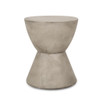 Outdoor Hourglass Shaped Side Table - Light Gray