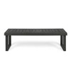 Realm - Outdoor Bench With Slat Panel Top And Base - Dark Gray Realm - Outdoor Bench With Slat Panel Top And Base - Dark Gray