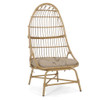 Outdoor Accent Chair With Basket Shape - Light Brown Outdoor Accent Chair With Basket Shape - Light Brown