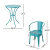 Lourdes - 3 Piece Metal Set - Teal