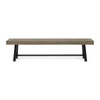 Outdoor Patio Bench - Gray / Rustic Metal Outdoor Patio Bench - Gray / Rustic Metal