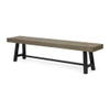 Outdoor Patio Bench - Gray / Rustic Metal Outdoor Patio Bench - Gray / Rustic Metal